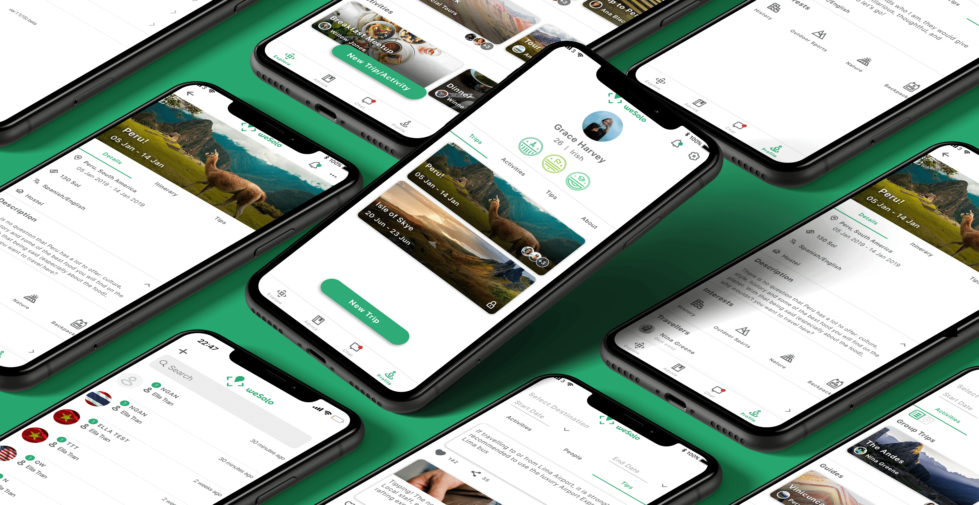 WeSolo mobile app design